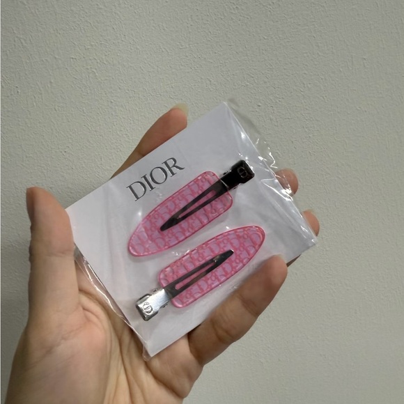 Dior Accessories - Dior Beauty Pink Logo Hair Clip Set